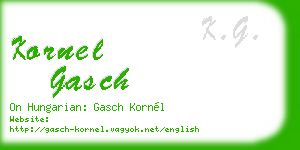 kornel gasch business card